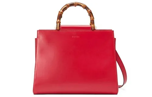 GUCCI Leather Shoulder Bag, Crossbody Bag, Handbag Women's Red