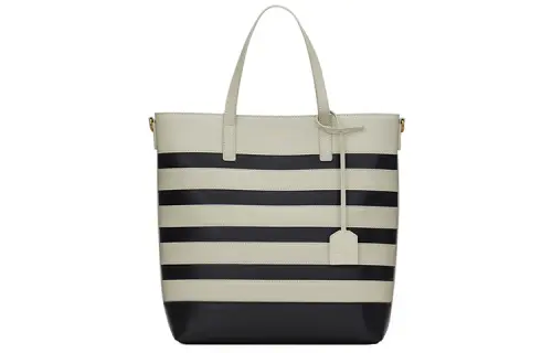 SAINT LAURENT Smooth Leather Handbag Women's Stripes Multicolor