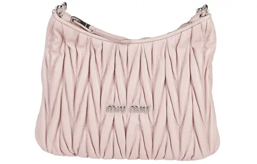 MIU MIU Leather Shoulder Bag, Crossbody Bag Women's Pink