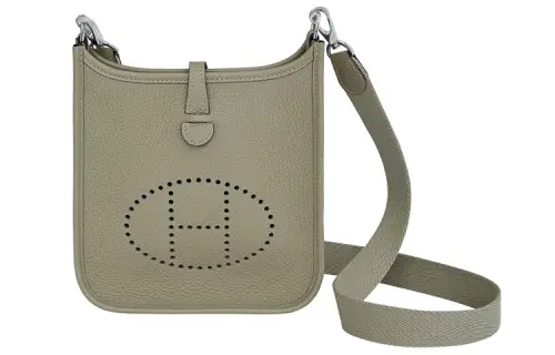 HERMES Evelyne Clemence Bullock Leather Crossbody Bag, Shoulder Bag 16 Women's Q1 Sauge Sage Green