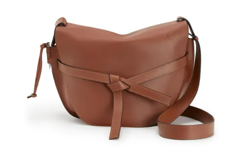 LOEWE Gate Smooth Calfskin Shoulder Bag, Crossbody Bag Extra Large Men's Cognac Brandy