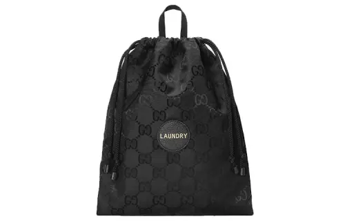 GUCCI Nylon Dry Clean Bag/Storage Bag Clutch, Toiletry Bag Men's Black