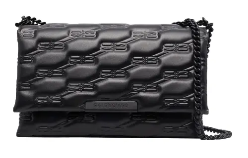 Balenciaga Women's Triplet Medium Bag Bb Monogram Black
