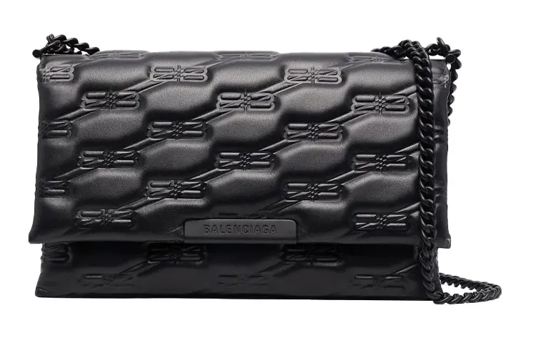 Balenciaga Women's Triplet Medium Bag Bb Monogram Black