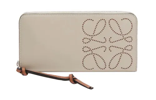 LOEWE Classic Cow Leather Wallet Women's Tan