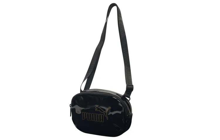 PUMA Fabric+Artificial Leather Crossbody Bag, Shoulder Bag Women's CORE UP Pure Black