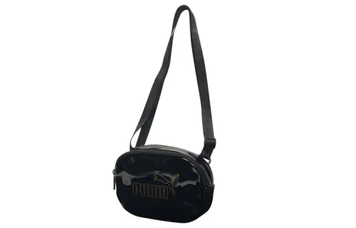 PUMA Fabric+Artificial Leather Crossbody Bag, Shoulder Bag Women's CORE UP Pure Black