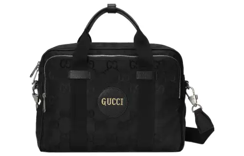 GUCCI Off The Grid Nylon Briefcase, Portable Crossbody Bag, Shoulder Bag Men's Black