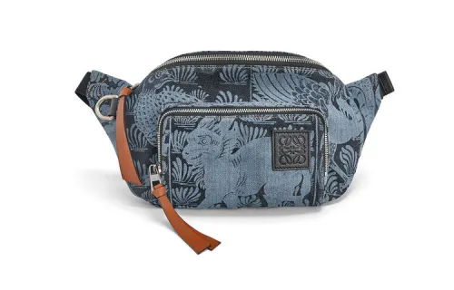 LOEWE Classic Denim Fanny Pack Men's Indigo/Black