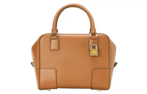 LOEWE Amazona 19 Square Bag In Nappa Calfskin Warm Desert