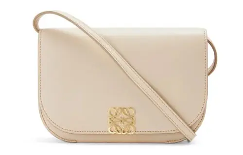 LOEWE Goya Smooth Cow Leather Handheld Shoulder Bag, Crossbody Bag Mini Women's Oat