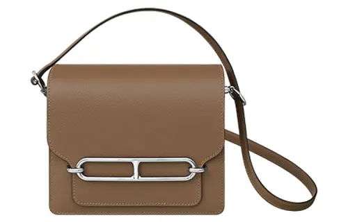HERMES Roulis Evercolor Leather Shoulder Bag Mini Women's Weimar Beige