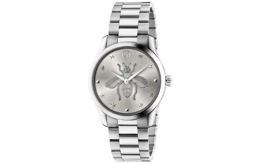 GUCCI G Timeless Collection Wrist Watches Quartz Movement Stainless Steel Watchband Silver Dial Men's Watches
