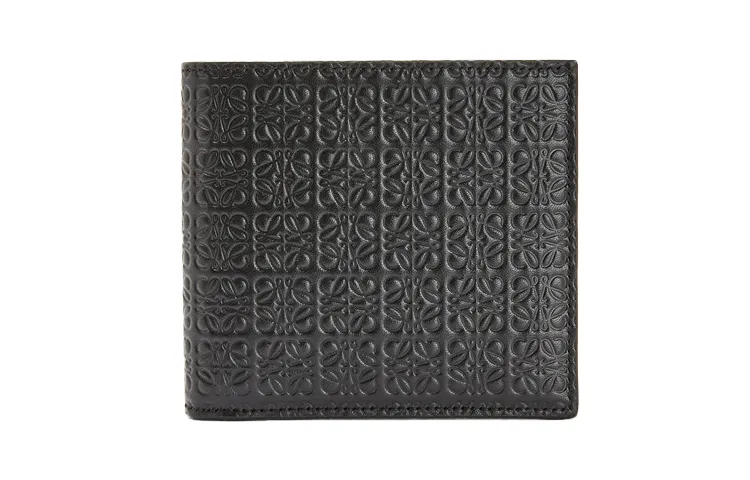 LOEWE Embossed Calfskin Wallet Men's Black
