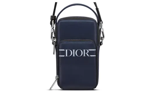 DIOR Smooth Calfskin Crossbody Bag, Shoulder Bag Men's Marine Blue