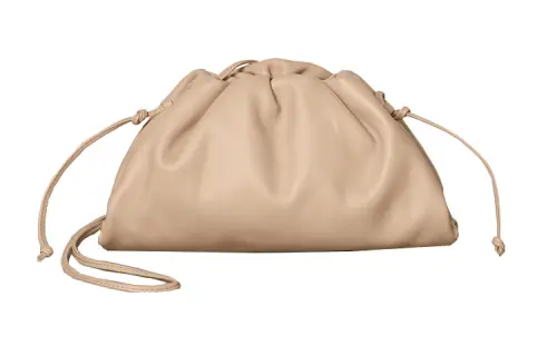 Bottega Veneta Cow Leather Cloud Bag, Handbag, Crossbody Bag Mini Women's Almond