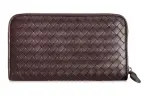 Bottega Veneta Sheepskin Long Wallet Regular Men's Dark Brown