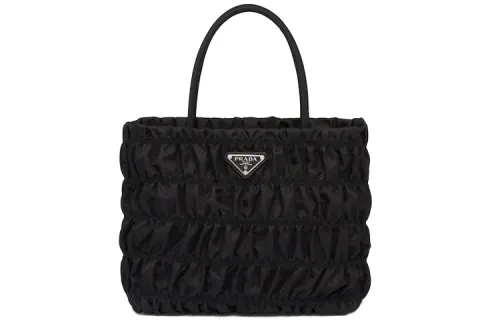 PRADA Nylon Fabric Tote Bag, Shopping Bag, Handbag Women's Black