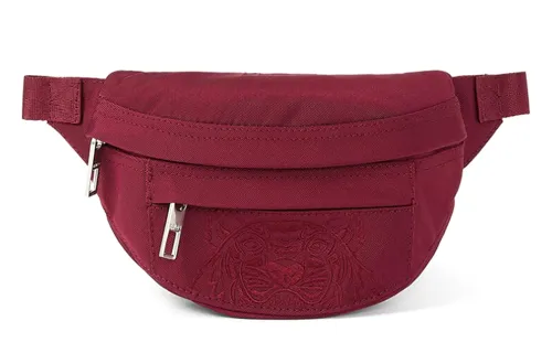 KENZO Classic Tiger Head Polyester Crossbody Bag Sling Bag Unisex Burgundy
