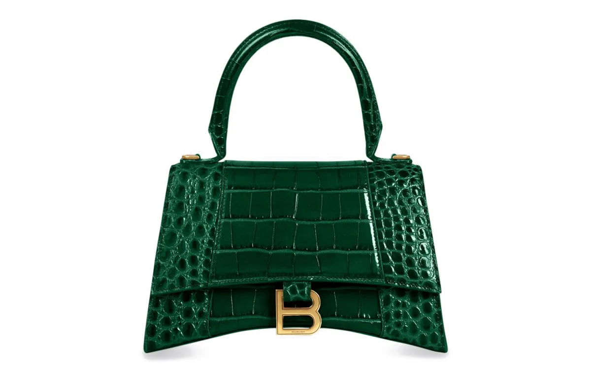 Balenciaga Bottle S Hourglass Top Handle Bag Green