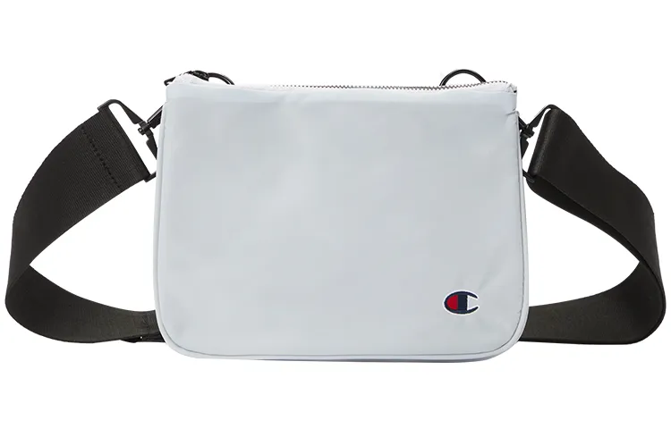 Champion Fabric Letter Bag, Shoulder Bag, Crossbody Bag Regular Unisex Gray Blue/Black