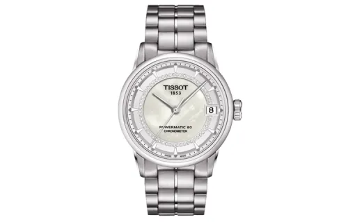 TISSOT Luxury Collection Automatic Mechanical Movement Women's Watch 33mm White Dial Stainless Steel Case