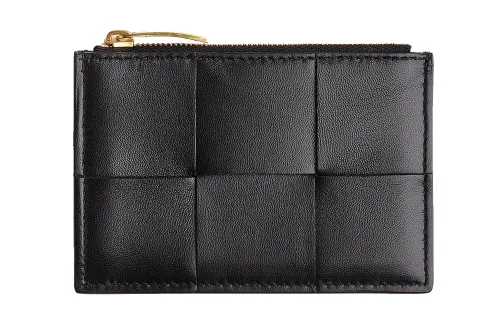 Bottega Veneta With Cow Leather And Sheepskin Wallet Unisex Black