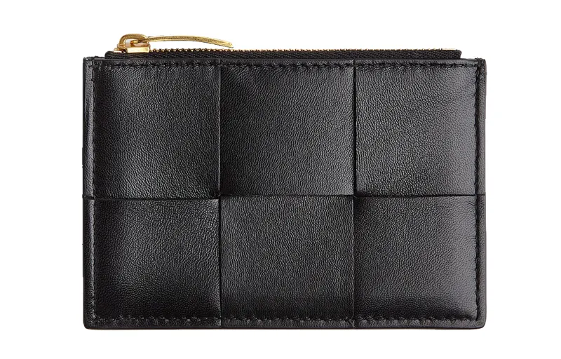 Bottega Veneta With Cow Leather And Sheepskin Wallet Unisex Black