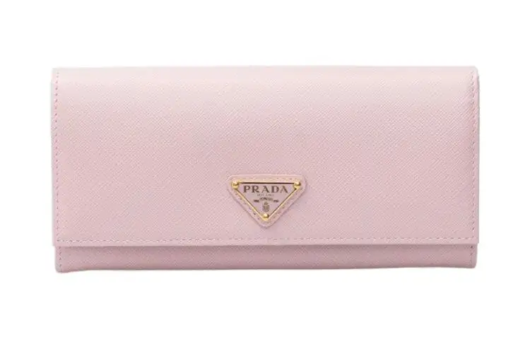PRADA Saffiano Leather Wallet Women's