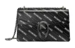 GUCCI Balenciaga Collaboration Dionysus Leather Crossbody Bags Small Women's Black