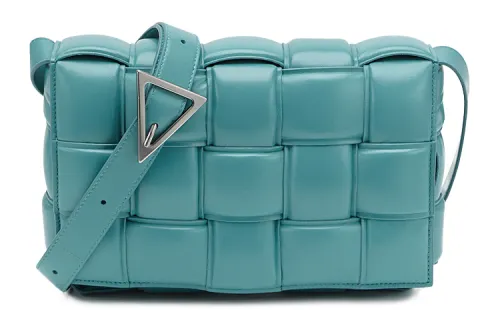 Bottega Veneta CASSETTE Pillow Bag Sheepskin Shoulder Bag, Crossbody Bag Women's Blue