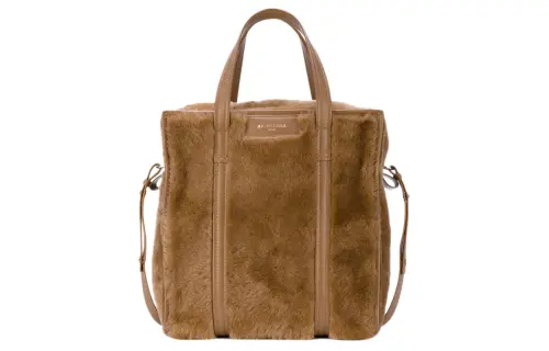 Balenciaga Patchwork Cow Leather Crossbody One Shoulder Handbag Women's Brown