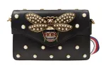 GUCCI Leather Shoulder Bag, Crossbody Bag Women's Black