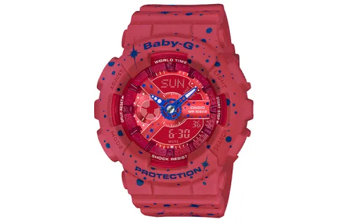 CASIO Women's BABY-G Red Watch BA-110ST-4A
