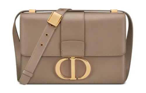 DIOR 30 Montaigne Adjustable Strap Smooth Cow Leather Shoulder Bag, Crossbody Bag Women's Warm Taupe