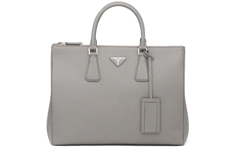 PRADA Galleria Killer Bag Casual Cow Leather Handbag Medium Men's Gray