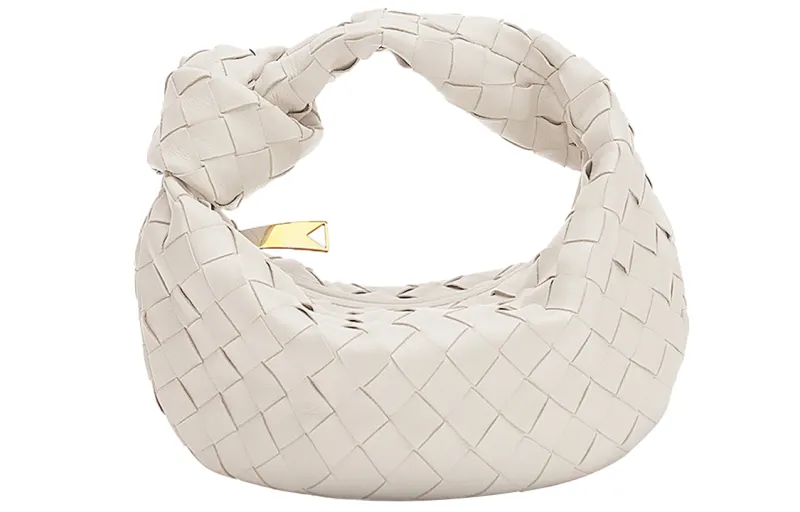 Bottega Veneta Jodie Mini Intrecciato Chalk