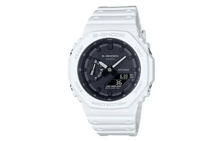 CASIO Men Liquid Crystal/Analog Dual Display Series 48.5mm Black Watch GA-2100-7APR