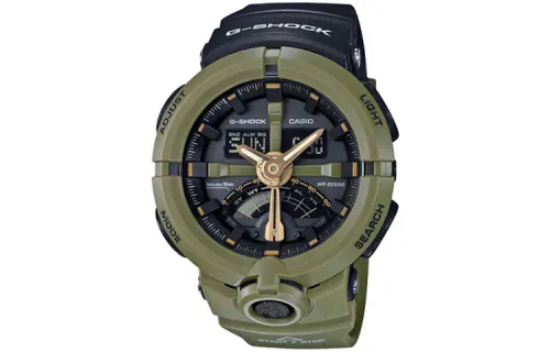 CASIO Men Liquid Crystal/Analog Dual Display Series Black Watch GA-500P-3A
