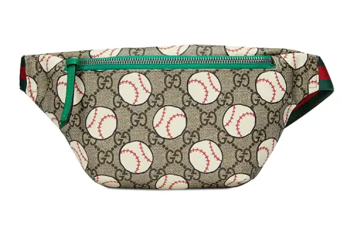 GUCCI Canvas With Leather Canvas Bag, Sling Bag, Fanny Pack Kids' Ebony/Green