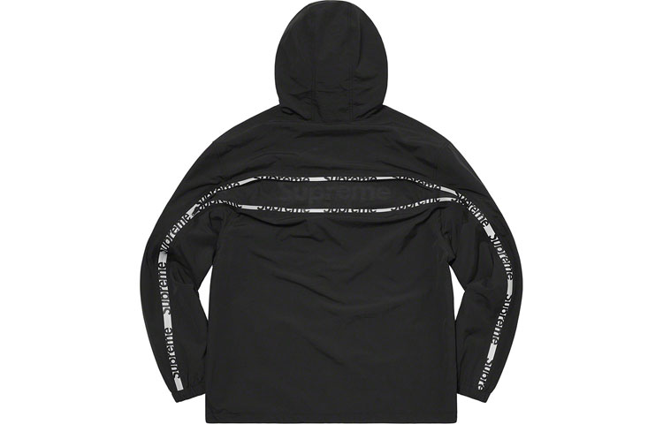 Куртка Supreme SS21 Reflective Zip Hooded Jacket (черная) — фото 9