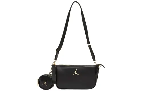 Jordan Leather Shoulder Bag Combo Bag, Hobo Bag, Single Shoulder Bag, Crossbody Bag Regular Women's Black