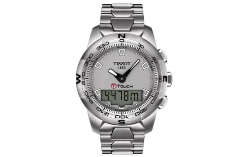 TISSOT T Touch Quartz Movement Men's Watches Watch 43.3mm Gray Dial Stainless Steel Case