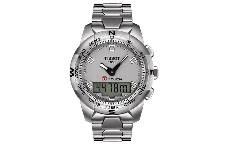 TISSOT T Touch Quartz Movement Men's Watches Watch 43.3mm Gray Dial Stainless Steel Case