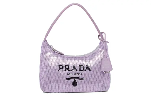 PRADA Nylon Shoulder Bag Mini Women's Purple