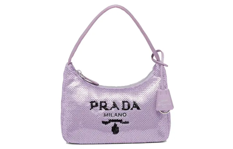 PRADA Nylon Shoulder Bag Mini Women's Purple