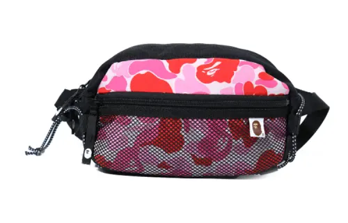 A BATHING APE Fabric Fanny Pack Regular Unisex Pink