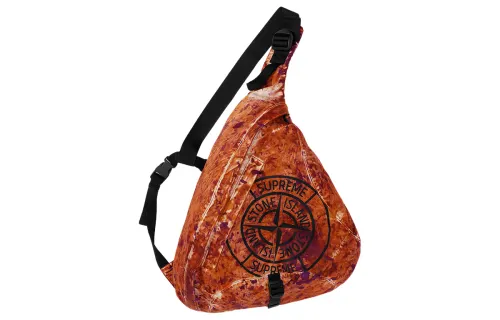 Supreme X STONE ISLAND Collaboration Supreme FW20 Nylon Crossbody Bag, Shoulder Bag Regular Unisex Coral