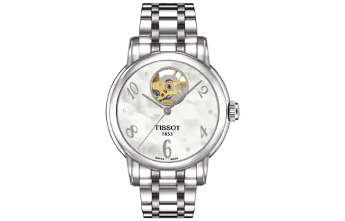 TISSOT Heart Collection Automatic Mechanical Movement Women's Watch 35mm White Dial Stainless Steel Case