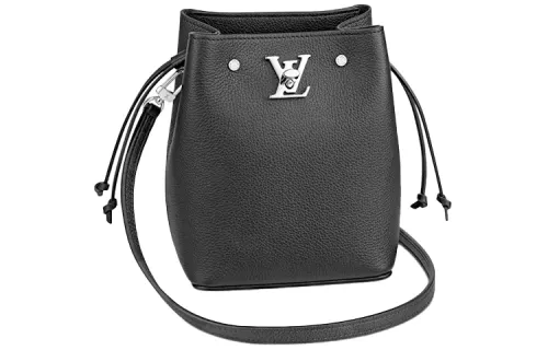 LOUIS VUITTON Grain Calfskin Crossbody Bag, Shoulder Bag Women's Black